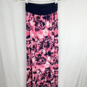 Pink Tie Dye Long Skirt